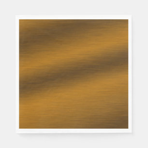 Serviette En Papier Bronze Brossé Faux Élégant