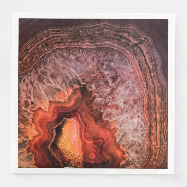 Serviette En Papier Bronze de cuivre Agate minéral Gemstone (Devant)