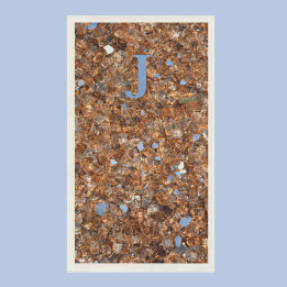 Serviette En Papier Bronze en verre d'or avec initiales