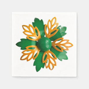 Serviette En Papier Brooche Vintage Fleur MOD Anniversaire d'Été Rétro