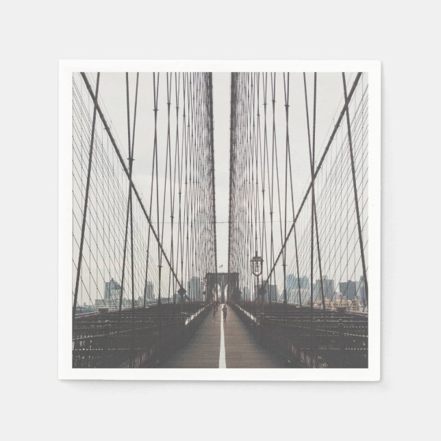 Serviette En Papier Brooklyn Bridge, New York (Devant)
