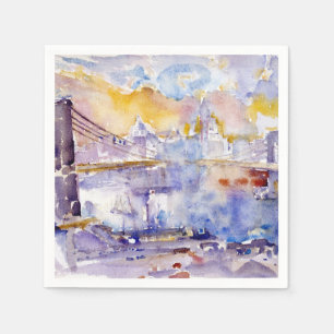 Serviette En Papier Brooklyn Bridge (New York) (par John Marin)