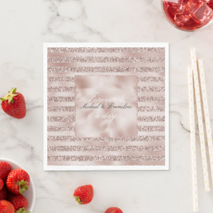 Serviette En Papier Broussailler Champagne Parties scintillant rose