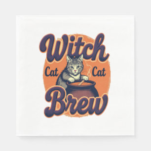 Serviette En Papier Brow Chat Sorcière