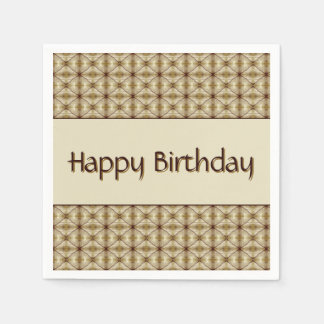 Serviette En Papier Brown Avec Motif Or