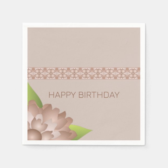 Serviette En Papier Brown avec teinte Rosy (Devant)