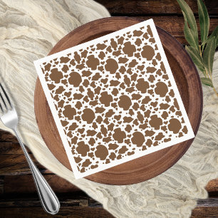 Serviette En Papier Brown Cow Spots Faux Cowhide Motif