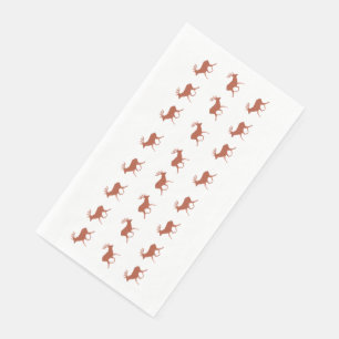 Serviette En Papier Brown Deer Walking Festive Motif