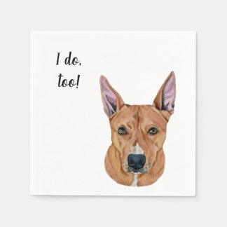 Serviette En Papier Brown Dog Custom Cocktail Napkin
