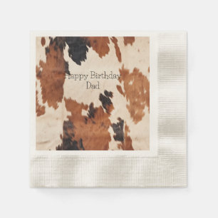 Serviette En Papier Brown noir blanc