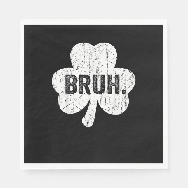 Serviette En Papier Bruh Meme Drôle Dire Bro Salutation Ado Garçon St  (Devant)