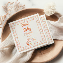 Brun Tiré À La Main Dans Le Baby shower Neutre Du