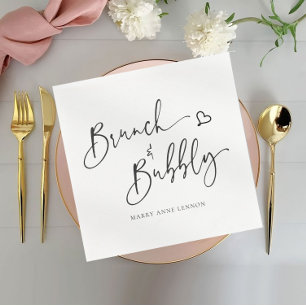 Serviette En Papier Brunch basique et serviettes mousseuses