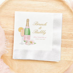 Serviette En Papier Brunch-Brunch-Brunch nuptiale de champagne Bubbly