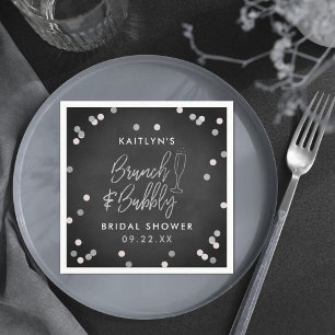 Serviette En Papier Brunch & Bubbly Confettis Enterrement de Vie de Je