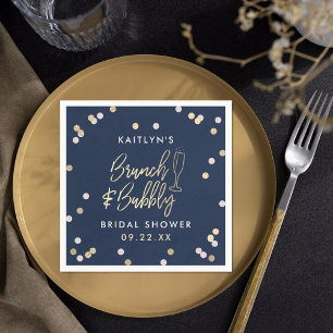 Serviette En Papier Brunch & Bubbly Confettis Enterrement de Vie de Je