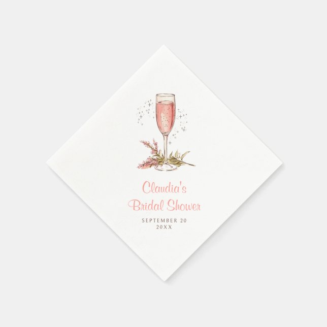 Serviette En Papier Brunch Bubbly Enterrement de mariage futur Mariée  (Coin)