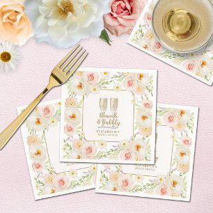 Serviette En Papier Brunch & Bubbly Garden Fête des mariées florale
