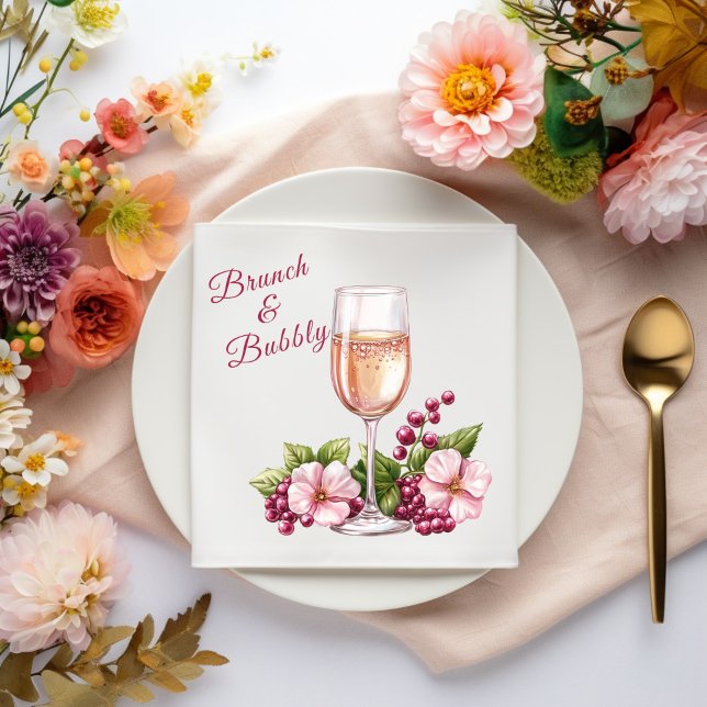 Serviette En Papier Brunch et bulle (Créateur téléchargé)