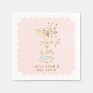 Serviette En Papier Brunch et Fête des mariées Bubbly Personnalisé