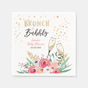 Serviette En Papier Brunch et mousseux Douche nuptiale Papier de douch