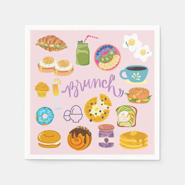 Serviette En Papier Brunch Gang (Devant)