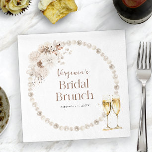 Serviette En Papier Brunch nuptial Pearls
