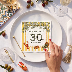 Serviette En Papier Bruschetta au homard méditerranéen 30e anniversair