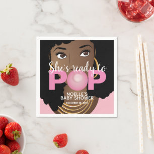 Serviette En Papier Bubblegum rose   Elle est prête à la pop