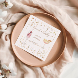 Serviette En Papier Bubbly Cocktails Gold Parties scintillant Bridal B