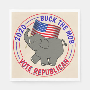 Serviette En Papier Buck Mob Vote GOP Election Party Napkins