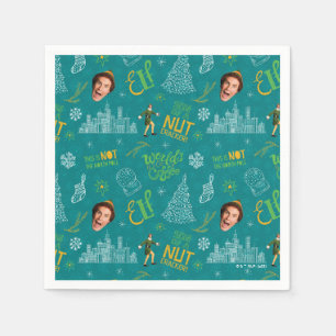 Serviette En Papier Buddy le Motif de devis Turquoise Elf