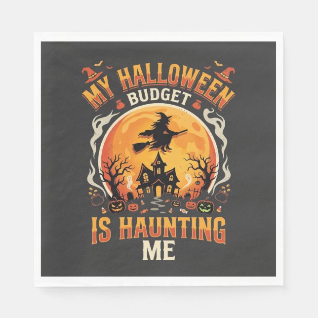 Serviette En Papier Budget de Haunt Halloween (Devant)