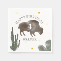 Buffalo Bison Desert Cactus Ranch Western Annivers