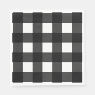 Serviette En Papier Buffalo blanc grand plaid