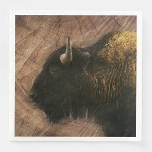 Serviette En Papier Buffalo de bison de bois