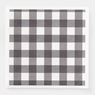 Serviette En Papier Buffle noir et blanc