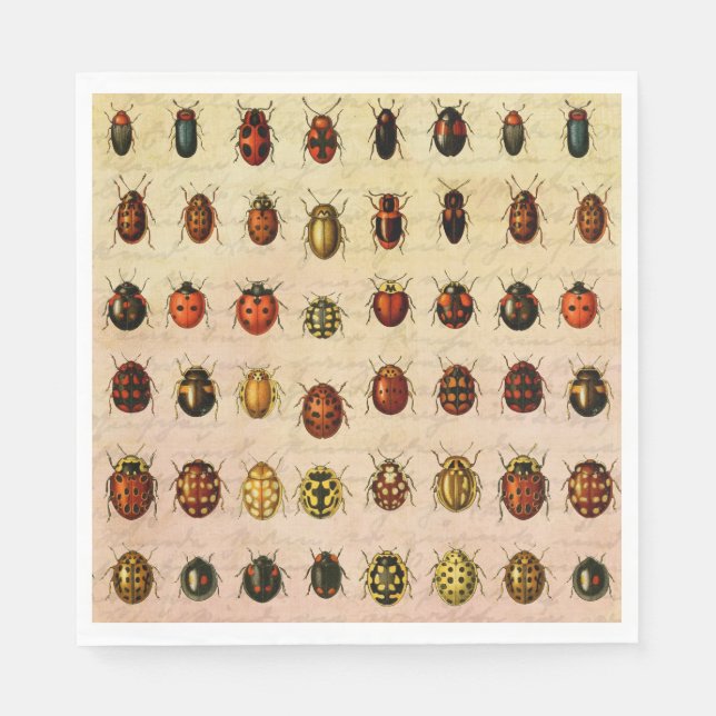 Serviette En Papier Bug d'insectes coccinelle de coccinelle (Devant)