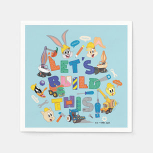 Serviette En Papier BUGS BUNNY BUILDERS™  Collage "Construisons Cela"