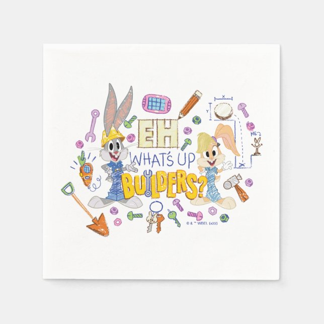 Serviette En Papier BUGS BUNNY BUILDERS™| Eh, What's Up Builders? (Devant)