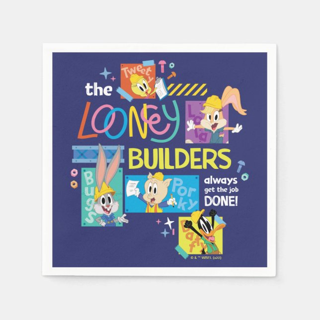 Serviette En Papier BUGS BUNNY BUILDERS™| Le Collage des Looney Builde (Devant)