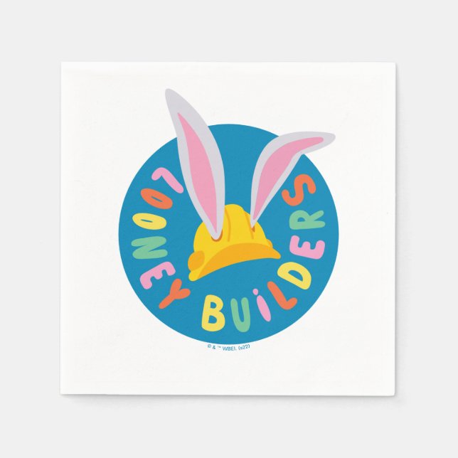 Serviette En Papier BUGS BUNNY BUILDERS™| Logo cercle casque de chanti (Devant)