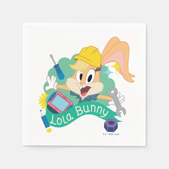 Serviette En Papier BUGS BUNNY BUILDERS™| Lola Bunny Character Graphic (Devant)