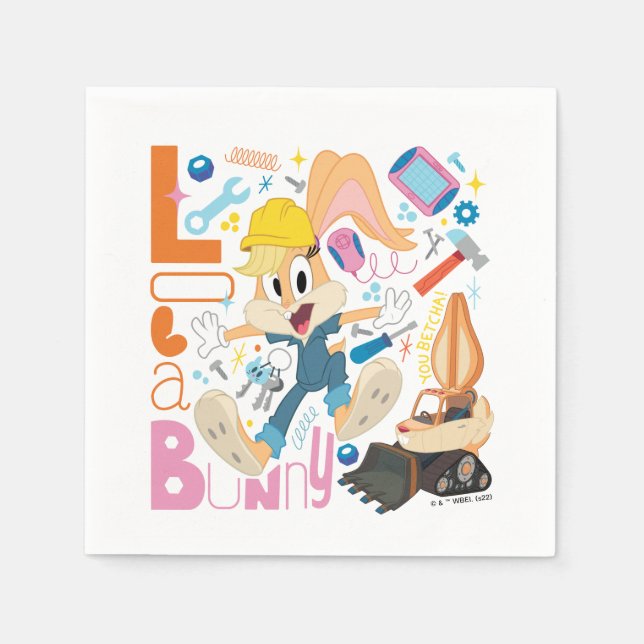 Serviette En Papier BUGS BUNNY BUILDERS™| Lola Bunny Work Tools (Devant)