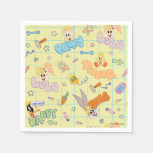 Serviette En Papier BUGS BUNNY BUILDERS™ Motif de croquis de personna