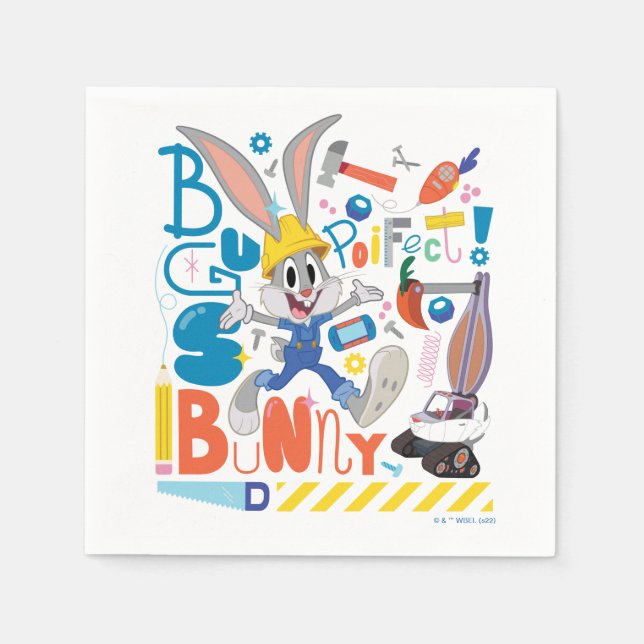 Serviette En Papier BUGS BUNNY BUILDERS™| Outils de travail de BUGS BU (Devant)