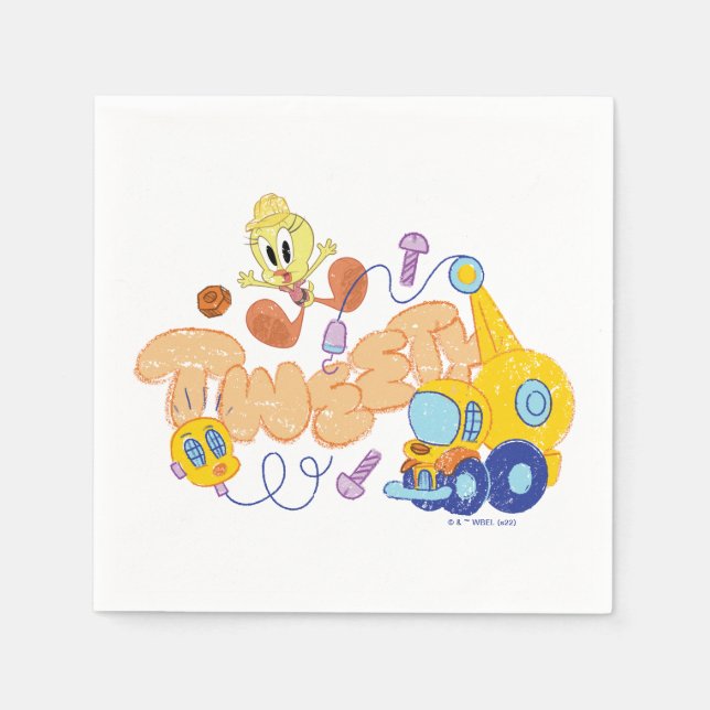 Serviette En Papier BUGS BUNNY BUILDERS™| TWEETY™ Sketch Art (Devant)