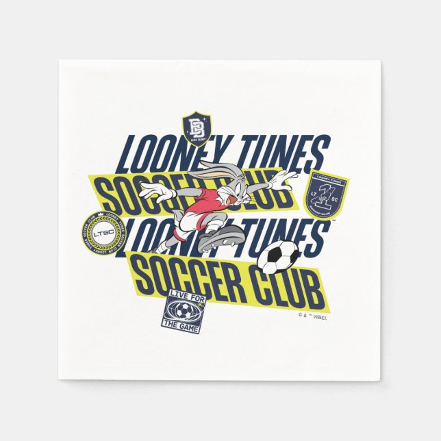 Serviette En Papier BUGS BUNNY™ LOONEY TUNES™ Soccer Club (Devant)
