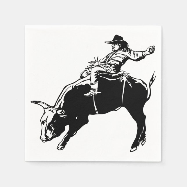 Serviette En Papier Bull Rider (Devant)