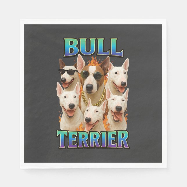 Serviette En Papier Bull Terrier  (Devant)